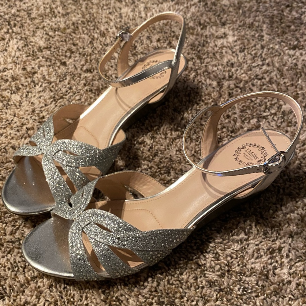 Silver Sparkle Wedges